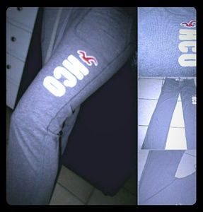 Hollister women's gray logo Sweatpants